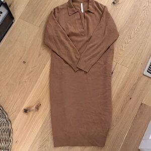 The Group by Babaton polo sweater midi dress